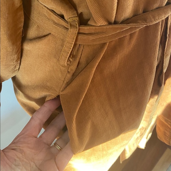 Lucky brand fine corduroy dress size medium pockets tie waist - Picture 4 of 11